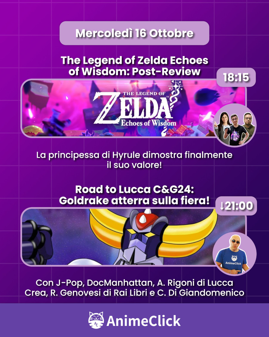 AnimeClick su Twitch: programma dal 14 al 20 ottobre AnimeClick su Twitch: programma dal 14 al 20 ottobre